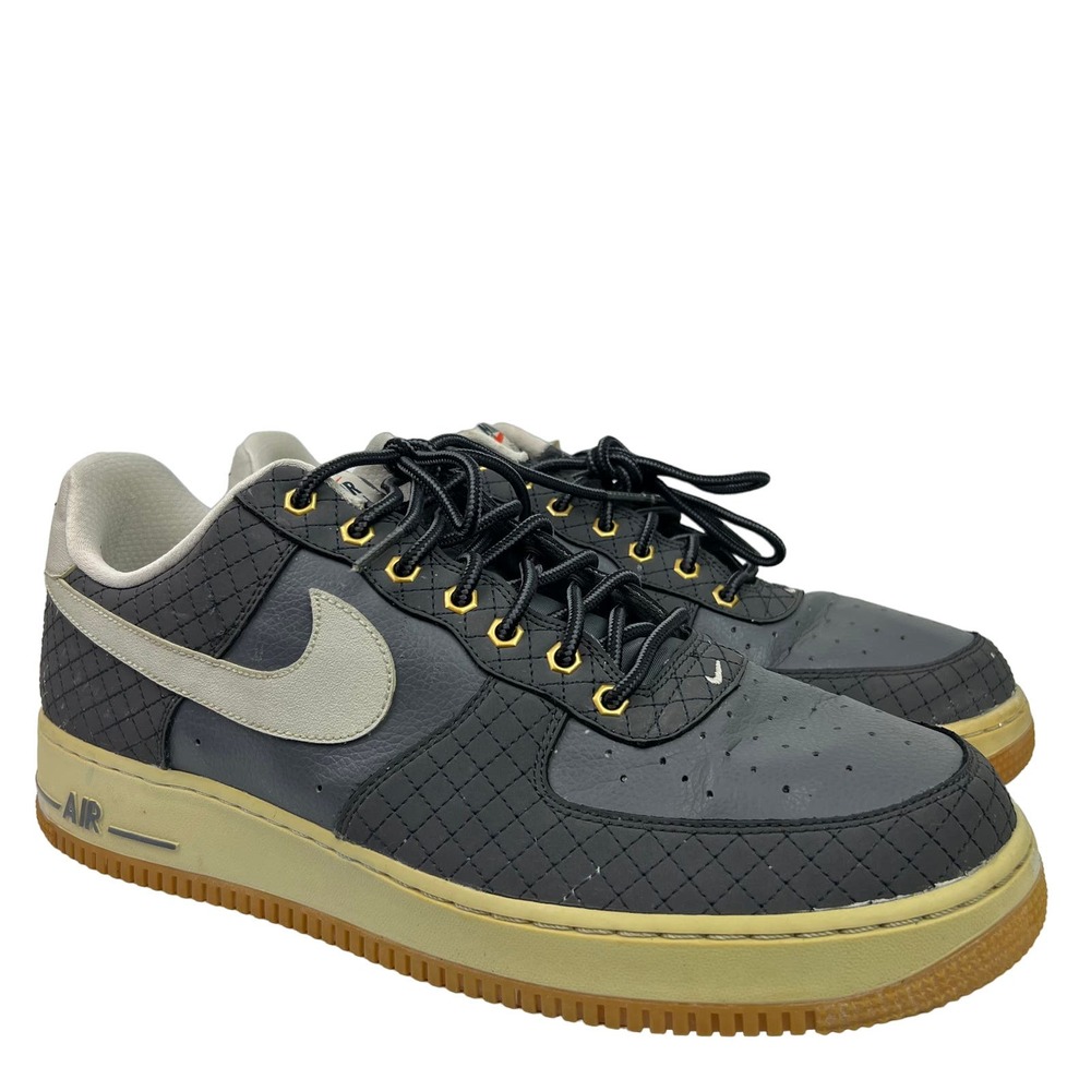 Nike Air Force 1 Low 2015 Diamond Pattern Gray Off White Men's Size 13